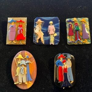 Vintage Lucinda Women’s Fashion Brooch Pin - Multicolor